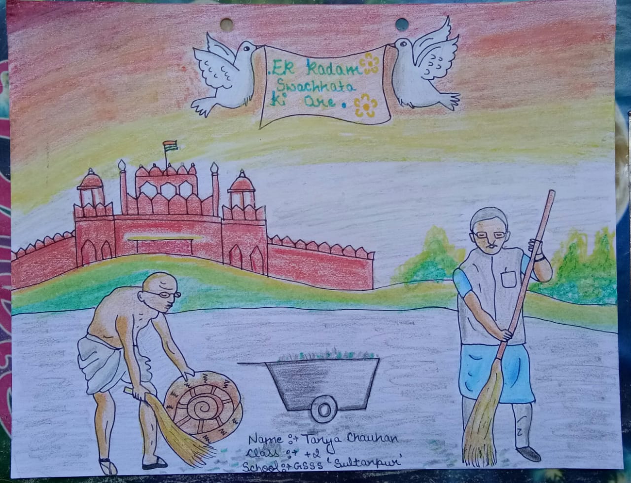 Swachh bharat swasth bharat drawing - Brainly.in