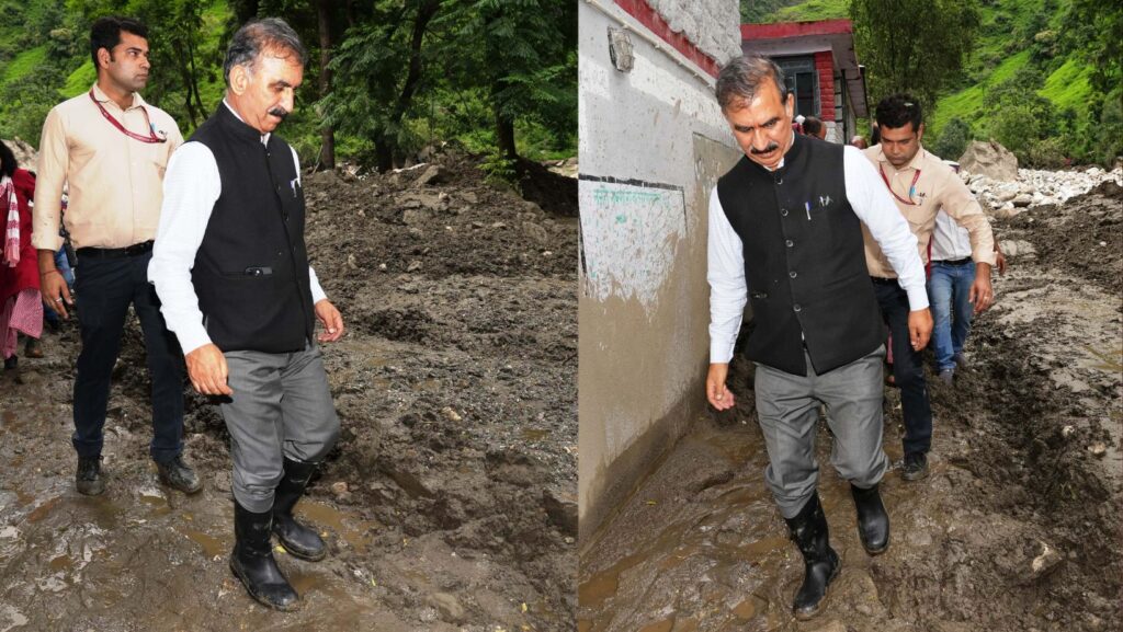 CM Sukhu in  Samej village 